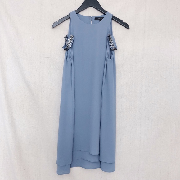 BCBG Periwinkle Layered Dress w/ Rhinestone detail - Picture 1 of 6